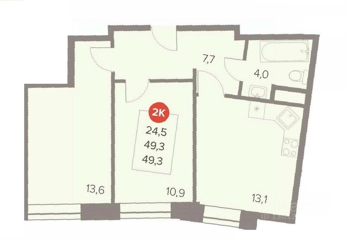 1-BD Apartment Sale, 49.3 sq. m. at Otlichno, Oktyabrskiy Avenue, 28А, Lyubertsy, Moscow Region, Russia #1 1-BD Apartment Sale, 49.3 sq. m. at Otlichno, Oktyabrskiy Avenue, 28А, Lyubertsy, Moscow Region, Russia #1