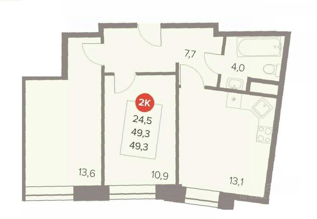 1-BD Apartment Sale, 49.3 sq. m. at Otlichno, Oktyabrskiy Avenue, 28А, Lyubertsy, Moscow Region, Russia #1 1-BD Apartment Sale, 49.3 sq. m. at Otlichno, Oktyabrskiy Avenue, 28А, Lyubertsy, Moscow Region, Russia #1
