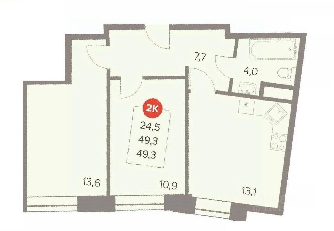 1-BD Apartment Sale, 49.3 sq. m. at Otlichno, Oktyabrskiy Avenue, 28А, Lyubertsy, Moscow Region, Russia #1 1-BD Apartment Sale, 49.3 sq. m. at Otlichno, Oktyabrskiy Avenue, 28А, Lyubertsy, Moscow Region, Russia #1