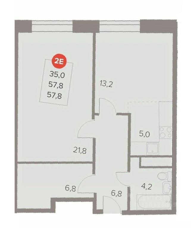 1-BD Apartment Sale, 57.8 sq. m. at Otlichno, Oktyabrskiy Avenue, 28А, Lyubertsy, Moscow Region, Russia #1 1-BD Apartment Sale, 57.8 sq. m. at Otlichno, Oktyabrskiy Avenue, 28А, Lyubertsy, Moscow Region, Russia #1