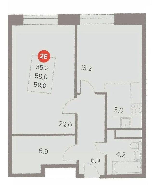 1-BD Apartment Sale, 58 sq. m. at Otlichno, Oktyabrskiy Avenue, 28А, Lyubertsy, Moscow Region, Russia #1 1-BD Apartment Sale, 58 sq. m. at Otlichno, Oktyabrskiy Avenue, 28А, Lyubertsy, Moscow Region, Russia #1
