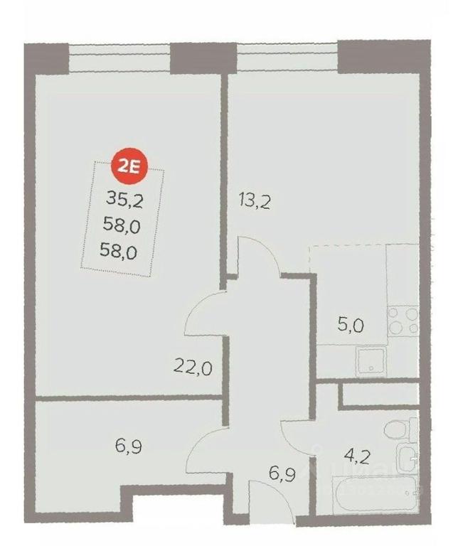 1-BD Apartment Sale, 58 sq. m. at Otlichno, Oktyabrskiy Avenue, 28А, Lyubertsy, Moscow Region, Russia #1 1-BD Apartment Sale, 58 sq. m. at Otlichno, Oktyabrskiy Avenue, 28А, Lyubertsy, Moscow Region, Russia #1