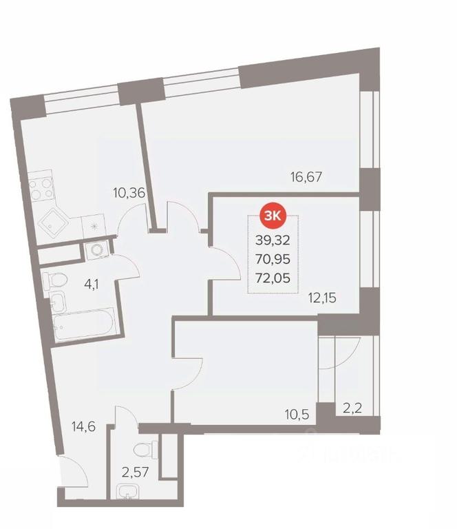 2-BD Apartment Sale, 72.05 sq. m. at Otlichno, Oktyabrskiy Avenue, 28А, Lyubertsy, Moscow Region, Russia #1 2-BD Apartment Sale, 72.05 sq. m. at Otlichno, Oktyabrskiy Avenue, 28А, Lyubertsy, Moscow Region, Russia #1