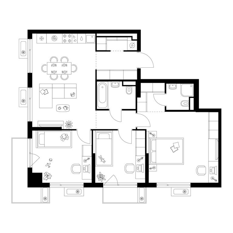 3-BD Apartment Sale, 84.3 sq. m. at Altufevskoe 53, Алтуфьевское шоссе, 53с11, Москва, Россия #1