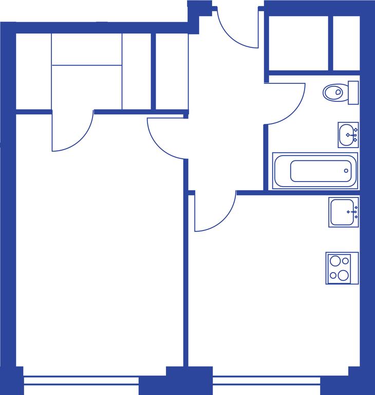 1-BD Apartment Sale, 73.6平方米 at iLove, улица Бочкова, 11А, Москва, Россия #1