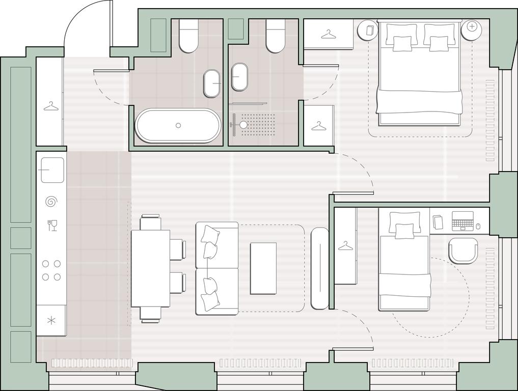 2-BD Apartment Sale, 58 sq. m. at Sreda na Lobachevskogo, Ochakovskoye Highway, Moscow, Russia #1 2-BD Apartment Sale, 58 sq. m. at Sreda na Lobachevskogo, Ochakovskoye Highway, Moscow, Russia #1