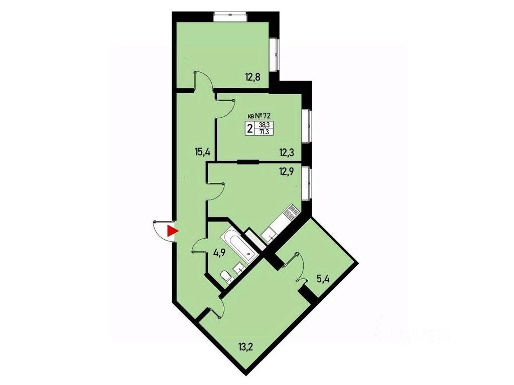 2-BD Apartment Sale, 71 sq. m. at Borisoglebskoe, Generala Donskova Street, Novofyodorovskoye Settlement, Moscow, Russia #1 2-BD Apartment Sale, 71 sq. m. at Borisoglebskoe, Generala Donskova Street, Novofyodorovskoye Settlement, Moscow, Russia #1