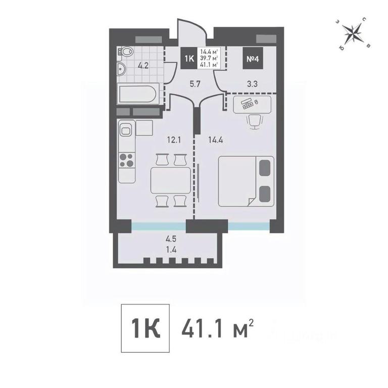 Apartment Sale, 41.1平方米 at Zelenograd Rivera, ulitsa Lyotchika Polagushina, Zelenograd, Moscow, Russia #1 Apartment Sale, 41.1平方米 at Zelenograd Rivera, ulitsa Lyotchika Polagushina, Zelenograd, Moscow, Russia #1