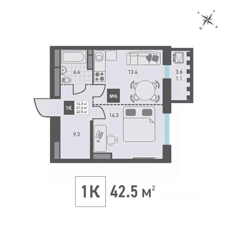 Продажа квартиры, 42,5 м² в ЖК «Зеленоград Ривьера», улица Лётчика Полагушина, Зеленоград, Москва, Россия #1 Продажа квартиры, 42,5 м² в ЖК «Зеленоград Ривьера», улица Лётчика Полагушина, Зеленоград, Москва, Россия #1