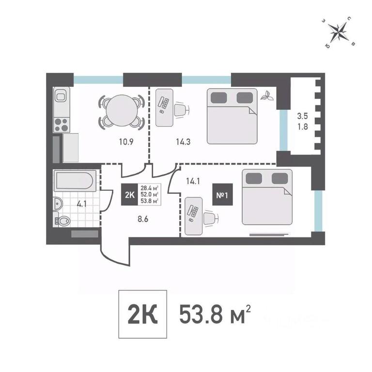 1-BD Apartment Sale, 53.8 sq. m. at Zelenograd Rivera, ulitsa Lyotchika Polagushina, Zelenograd, Moscow, Russia #1 1-BD Apartment Sale, 53.8 sq. m. at Zelenograd Rivera, ulitsa Lyotchika Polagushina, Zelenograd, Moscow, Russia #1