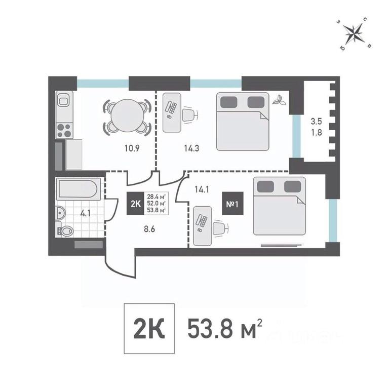 1-BD Apartment Sale, 53.8 sq. m. at Zelenograd Rivera, ulitsa Lyotchika Polagushina, Zelenograd, Moscow, Russia #1 1-BD Apartment Sale, 53.8 sq. m. at Zelenograd Rivera, ulitsa Lyotchika Polagushina, Zelenograd, Moscow, Russia #1
