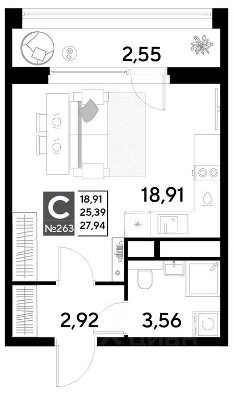 Продажа квартиры, 27,94 м² в ЖК «EVO», Комсомольская улица, Реутов, Московская область, Россия #1 Продажа квартиры, 27,94 м² в ЖК «EVO», Комсомольская улица, Реутов, Московская область, Россия #1