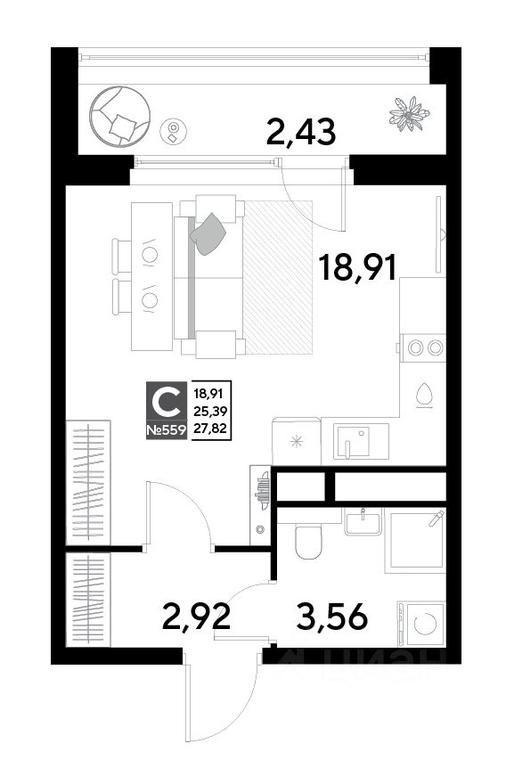 Продажа квартиры, 27,82 м² в ЖК «EVO», Комсомольская улица, Реутов, Московская область, Россия #1 Продажа квартиры, 27,82 м² в ЖК «EVO», Комсомольская улица, Реутов, Московская область, Россия #1