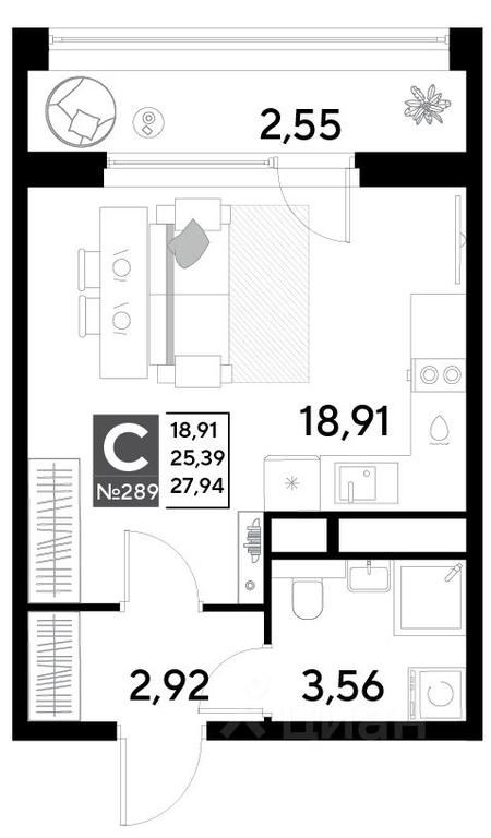 Продажа квартиры, 27,94 м² в ЖК «EVO», Комсомольская улица, Реутов, Московская область, Россия #1 Продажа квартиры, 27,94 м² в ЖК «EVO», Комсомольская улица, Реутов, Московская область, Россия #1