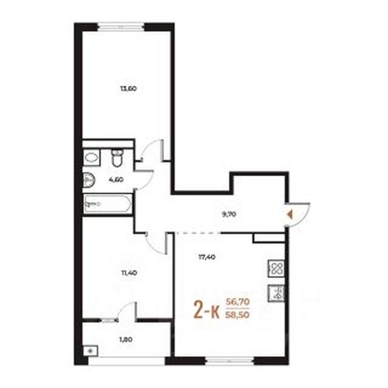 1-BD Apartment Sale, 58.5 sq. m. at Novoe Letovo, Zimyonkovskaya ulitsa, Sosenskoye Settlement, Moscow, Russia #1 1-BD Apartment Sale, 58.5 sq. m. at Novoe Letovo, Zimyonkovskaya ulitsa, Sosenskoye Settlement, Moscow, Russia #1