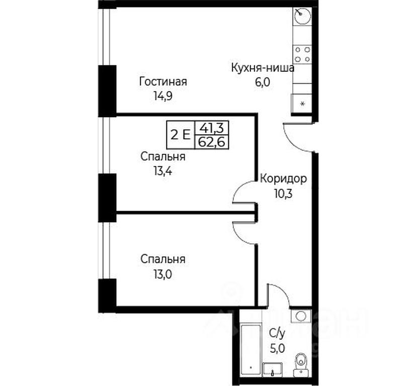 1-BD Apartment Sale, 62.6 sq. m. at Kompleks apartamentov AIST RESIDENCE (Aist Rezidens), Namyotkina Street, 10Д, Moscow, Russia #1 1-BD Apartment Sale, 62.6 sq. m. at Kompleks apartamentov AIST RESIDENCE (Aist Rezidens), Namyotkina Street, 10Д, Moscow, Russia #1