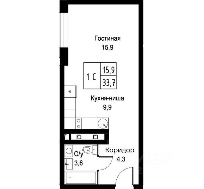 Apartment Sale, 33.7 sq. m. at Kompleks apartamentov AIST RESIDENCE (Aist Rezidens), Namyotkina Street, 10Д, Moscow, Russia #1 Apartment Sale, 33.7 sq. m. at Kompleks apartamentov AIST RESIDENCE (Aist Rezidens), Namyotkina Street, 10Д, Moscow, Russia #1