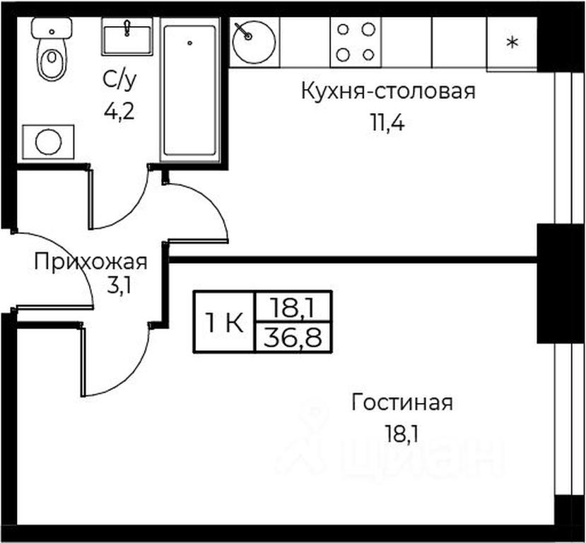 Продажа квартиры, 36,8 м² в ЖК «Комплекс апартаментов AIST RESIDENCE (Аист Резиденс)», улица Намёткина, 10Д, Москва, Россия #1 Продажа квартиры, 36,8 м² в ЖК «Комплекс апартаментов AIST RESIDENCE (Аист Резиденс)», улица Намёткина, 10Д, Москва, Россия #1