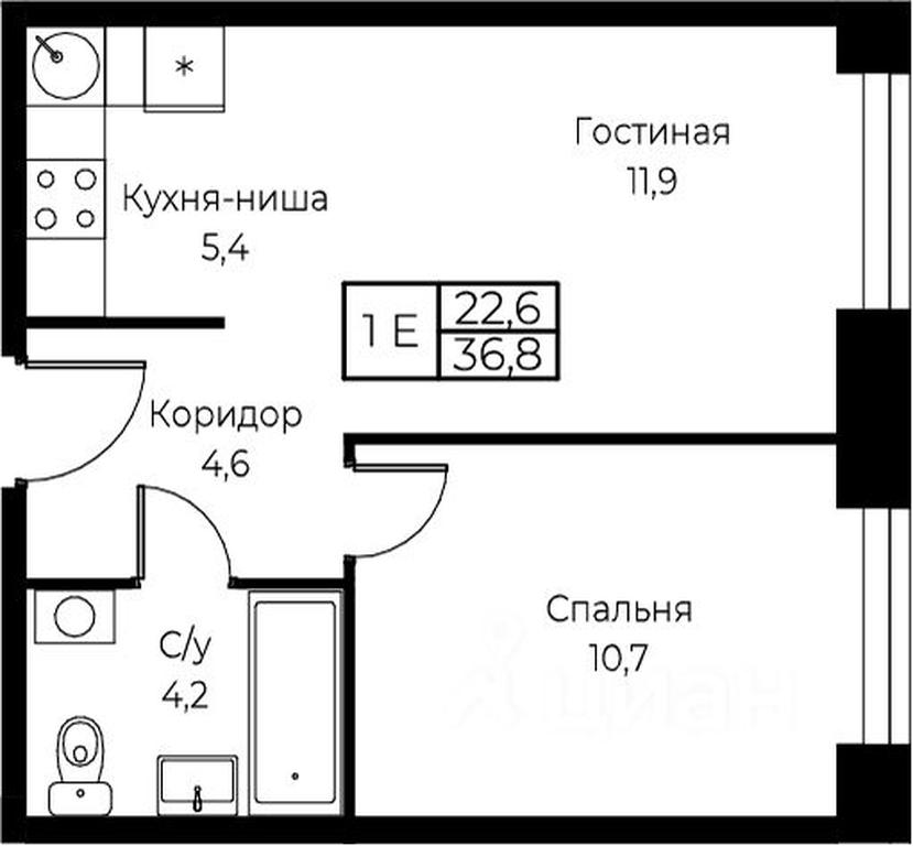 Apartment Sale, 36.8 sq. m. at Kompleks apartamentov AIST RESIDENCE (Aist Rezidens), Namyotkina Street, 10Д, Moscow, Russia #1 Apartment Sale, 36.8 sq. m. at Kompleks apartamentov AIST RESIDENCE (Aist Rezidens), Namyotkina Street, 10Д, Moscow, Russia #1