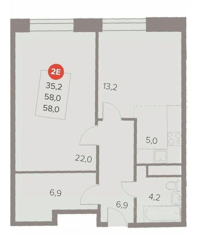 1-BD Apartment Sale, 58 sq. m. at Otlichno, Oktyabrskiy Avenue, 28А, Lyubertsy, Moscow Region, Russia #1 1-BD Apartment Sale, 58 sq. m. at Otlichno, Oktyabrskiy Avenue, 28А, Lyubertsy, Moscow Region, Russia #1