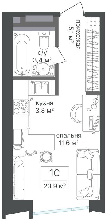 Apartment Sale, 23.9 sq. m. at Petrovskiy Park II, Stary Petrovsko-Razumovsky Drive, 1/23, Moscow, Russia #1 Apartment Sale, 23.9 sq. m. at Petrovskiy Park II, Stary Petrovsko-Razumovsky Drive, 1/23, Moscow, Russia #1
