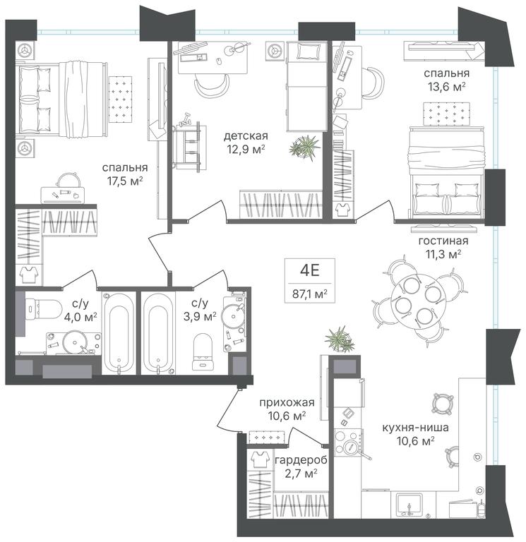 3-BD Apartment Sale, 87.1平方米 at Petrovskiy Park II, Stary Petrovsko-Razumovsky Drive, 1/23, Moscow, Russia #1 3-BD Apartment Sale, 87.1平方米 at Petrovskiy Park II, Stary Petrovsko-Razumovsky Drive, 1/23, Moscow, Russia #1