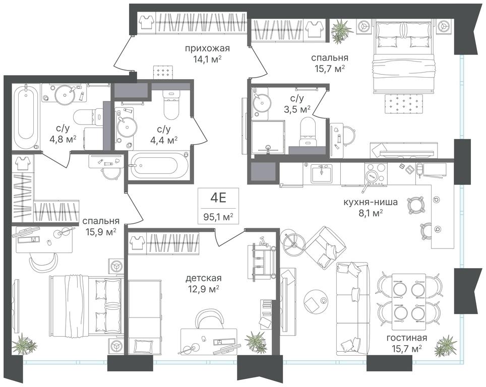 3-BD Apartment Sale, 95.1平方米 at Petrovskiy Park II, Stary Petrovsko-Razumovsky Drive, 1/23, Moscow, Russia #1 3-BD Apartment Sale, 95.1平方米 at Petrovskiy Park II, Stary Petrovsko-Razumovsky Drive, 1/23, Moscow, Russia #1