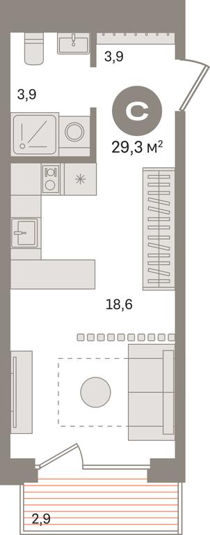 Apartment Sale, 29.3平方米 at Dom A, Dubininskaya Street, вл59к2, Moscow, Russia #1 Apartment Sale, 29.3平方米 at Dom A, Dubininskaya Street, вл59к2, Moscow, Russia #1