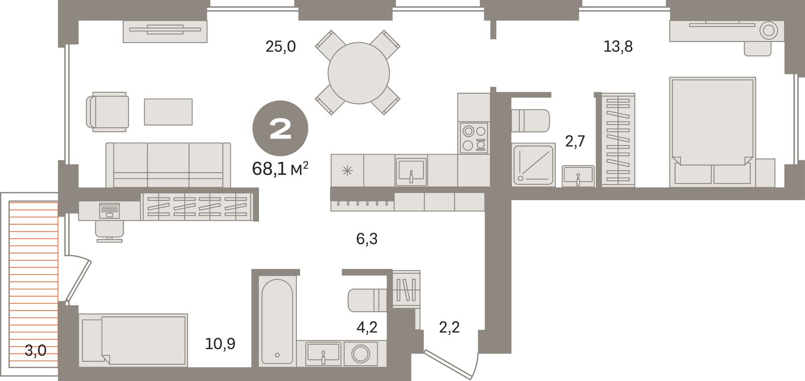 2-BD Apartment Sale, 68.1 sq. m. at Pervy kvartal, Kalinovaya ulitsa, derevnya Sapronovo, Leninskiy City District, Moscow Region, Russia #1 2-BD Apartment Sale, 68.1 sq. m. at Pervy kvartal, Kalinovaya ulitsa, derevnya Sapronovo, Leninskiy City District, Moscow Region, Russia #1