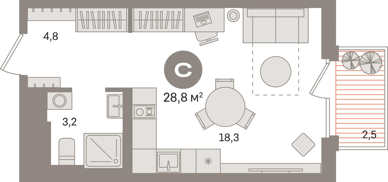 Apartment Sale, 28.8平方米 at Kvartal Gercena, zhiloy kompleks Kvartal Gertsena, Moscow, Russia #1 Apartment Sale, 28.8平方米 at Kvartal Gercena, zhiloy kompleks Kvartal Gertsena, Moscow, Russia #1