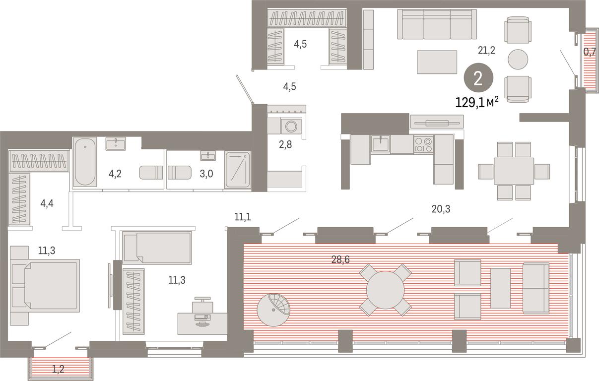 3-BD Apartment Sale, 129.1 sq. m. at Kvartal Metronom, Tagilskaya Street, Moscow, Russia #1 3-BD Apartment Sale, 129.1 sq. m. at Kvartal Metronom, Tagilskaya Street, Moscow, Russia #1