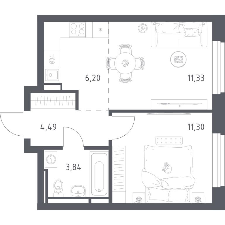 Apartment Sale, 37.16 sq. m. at Novoe Vidnoe, Kalinovka Village, Leninskiy City District, Moscow Region, Russia #1 Apartment Sale, 37.16 sq. m. at Novoe Vidnoe, Kalinovka Village, Leninskiy City District, Moscow Region, Russia #1