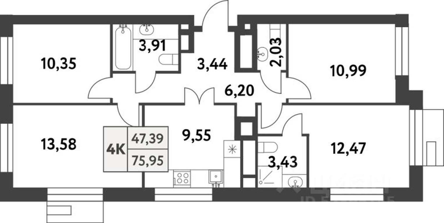 3-BD Apartment Sale, 75.9 sq. m. at Smart Garden (Smart Garden), 5-ya ulitsa Lesnyye Polyany, posyolok Gazoprovod, Kommunarka District, Novomoskovskiy Administrative Okrug, Moscow, Russia #1 3-BD Apartment Sale, 75.9 sq. m. at Smart Garden (Smart Garden), 5-ya ulitsa Lesnyye Polyany, posyolok Gazoprovod, Kommunarka District, Novomoskovskiy Administrative Okrug, Moscow, Russia #1
