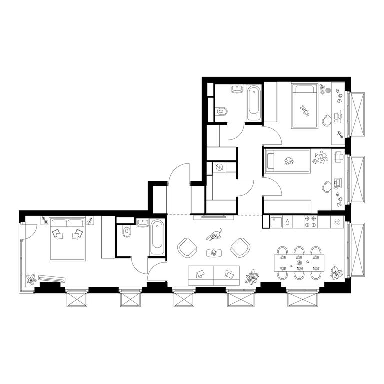 3-BD Apartment Sale, 80.6 sq. m. at Irtyshskiy Kvartal, 2nd Irtyshsky Drive, Moscow, Russia #1