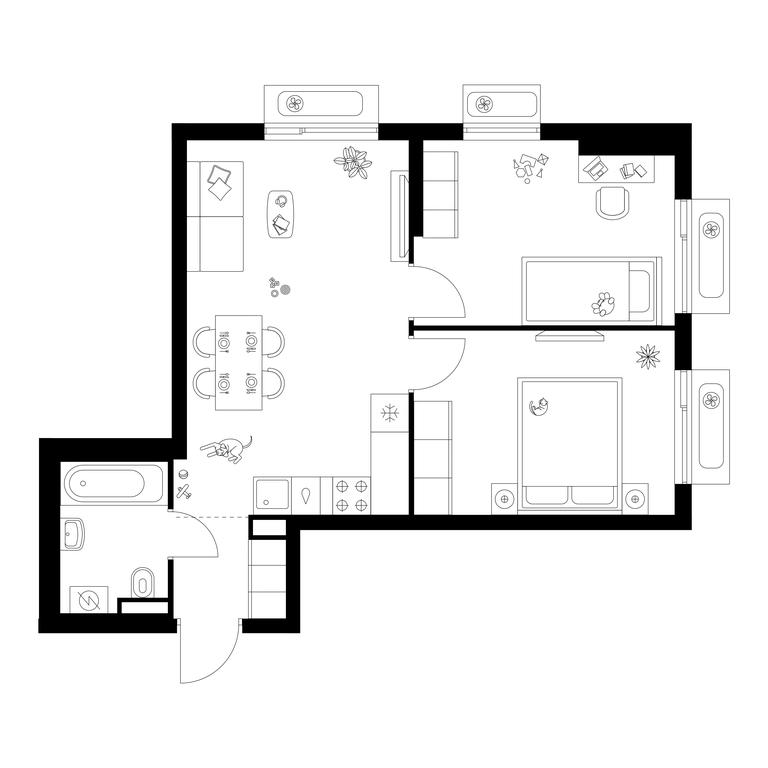 2-BD Apartment Sale, 51.2 sq. m. at Salarevo Park, Salaryevskaya Street, 8к1, Moskovskiy Settlement, Moscow, Russia #1 2-BD Apartment Sale, 51.2 sq. m. at Salarevo Park, Salaryevskaya Street, 8к1, Moskovskiy Settlement, Moscow, Russia #1