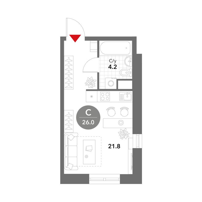 Apartment Sale, 26 sq. m. at Voxhall, Letnikovskaya Street, 4с2, Moscow, Russia #1 Apartment Sale, 26 sq. m. at Voxhall, Letnikovskaya Street, 4с2, Moscow, Russia #1