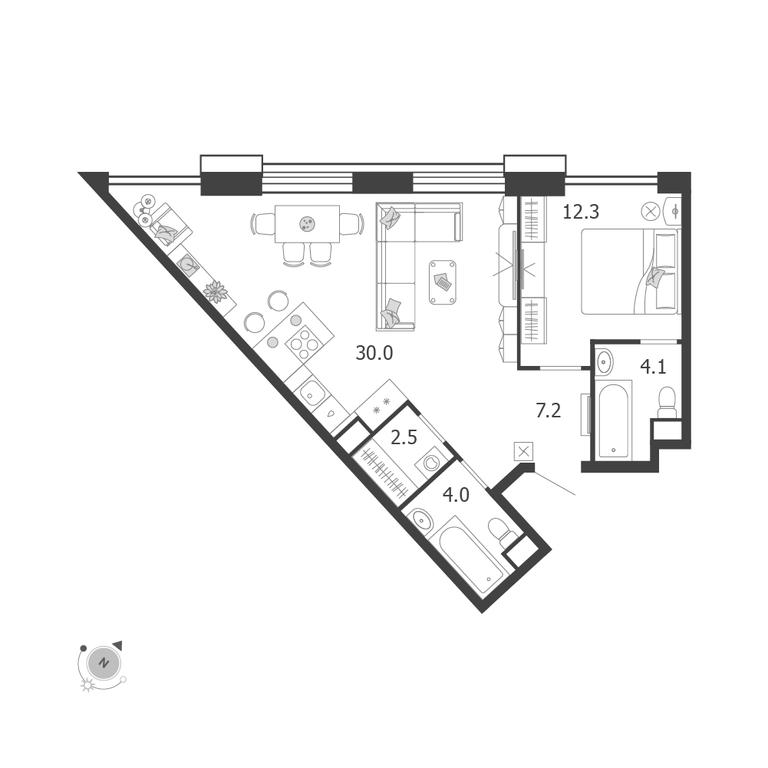 2-BD Apartment Sale, 60.1 sq. m. at Voxhall, Letnikovskaya Street, 4с2, Moscow, Russia #1 2-BD Apartment Sale, 60.1 sq. m. at Voxhall, Letnikovskaya Street, 4с2, Moscow, Russia #1
