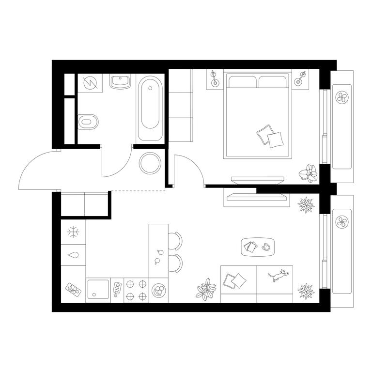 1-BD Apartment Sale, 33 sq. m. at Altufevskoe 53, Алтуфьевское шоссе, 53с11, Москва, Россия #1 1-BD Apartment Sale, 33 sq. m. at Altufevskoe 53, Алтуфьевское шоссе, 53с11, Москва, Россия #1