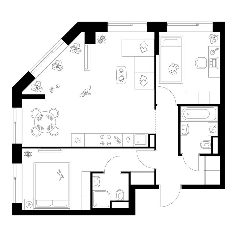2-BD Apartment Sale, 61.1平方米 at Altufevskoe 53, Алтуфьевское шоссе, 53с11, Москва, Россия #1 2-BD Apartment Sale, 61.1平方米 at Altufevskoe 53, Алтуфьевское шоссе, 53с11, Москва, Россия #1