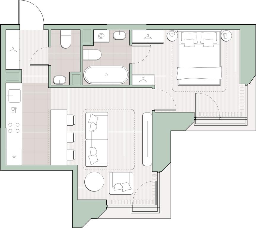 1-BD Apartment Sale, 41.3 sq. m. at Sreda na Lobachevskogo, Ochakovskoye Highway, Moscow, Russia #1 1-BD Apartment Sale, 41.3 sq. m. at Sreda na Lobachevskogo, Ochakovskoye Highway, Moscow, Russia #1