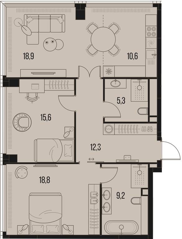 Продажа 2-комн. квартиры, 90,7 м² в ЖК «Хай Лайф (High Life)», Летниковская улица, 11/10с1, Москва, Россия #1 Продажа 2-комн. квартиры, 90,7 м² в ЖК «Хай Лайф (High Life)», Летниковская улица, 11/10с1, Москва, Россия #1