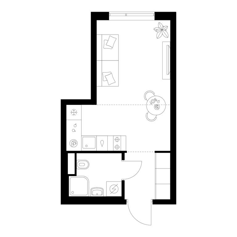 Apartment Sale, 24 sq. m. at Buninskaja naberezhnaja, ZhK Buninskaya Naberezhnaya, Moscow, Russia #1