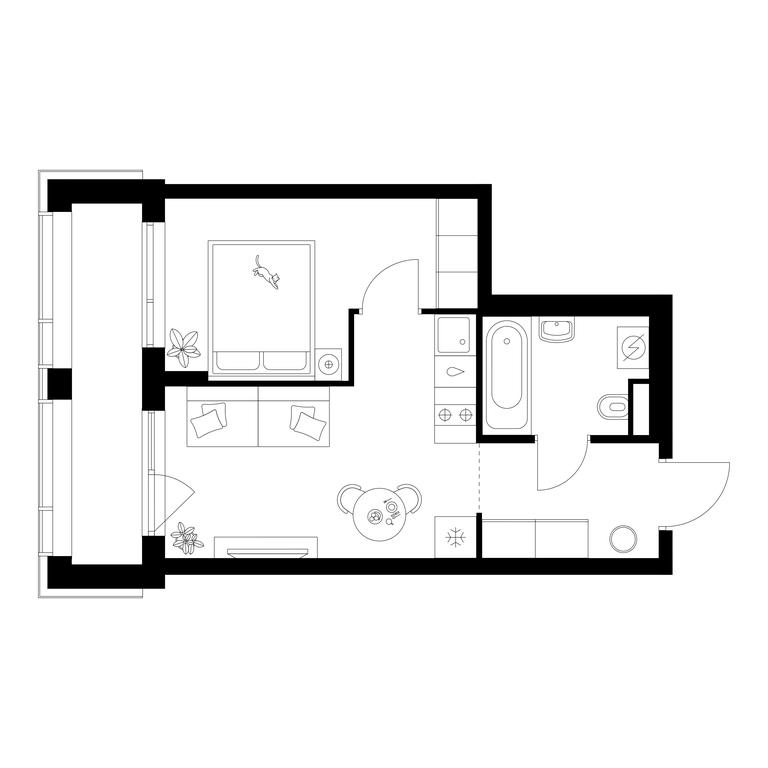 1-BD Apartment Sale, 32.4平方米 at Buninskaja naberezhnaja, ZhK Buninskaya Naberezhnaya, Moscow, Russia #1 1-BD Apartment Sale, 32.4平方米 at Buninskaja naberezhnaja, ZhK Buninskaya Naberezhnaya, Moscow, Russia #1