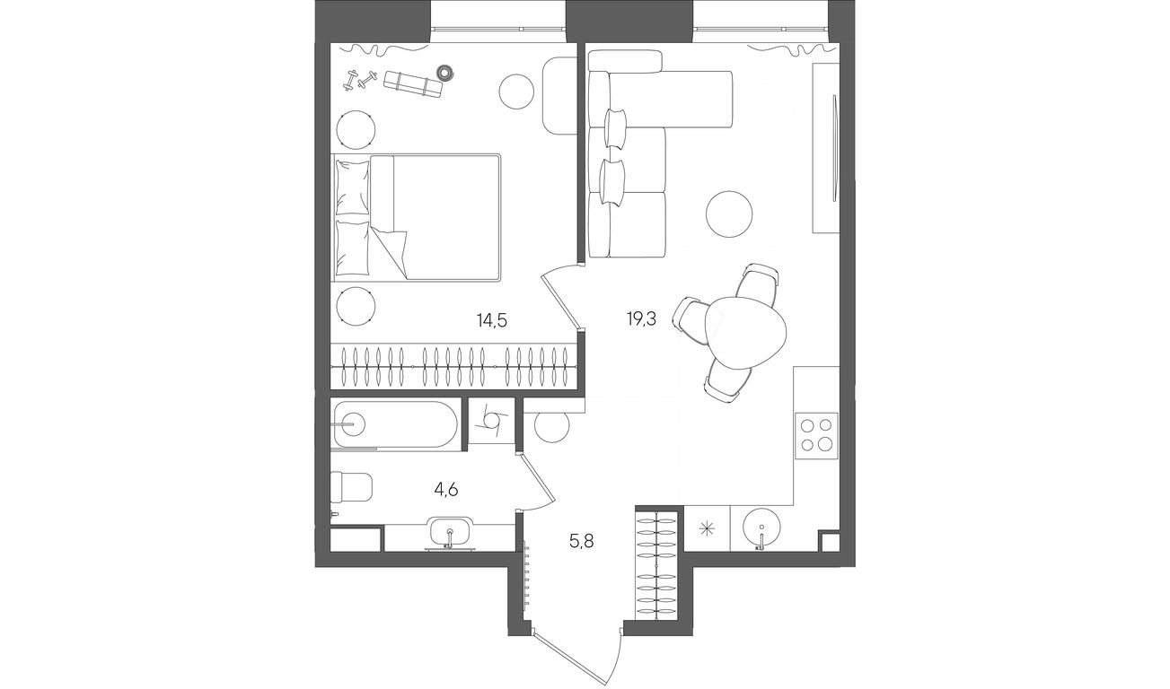 Продажа 1-комн. квартиры, 44,2 м² в ЖК «Райс (Rise)», ЖК Стоун Райс, район Лефортово, Юго-Восточный административный округ, Москва, Россия #1 Продажа 1-комн. квартиры, 44,2 м² в ЖК «Райс (Rise)», ЖК Стоун Райс, район Лефортово, Юго-Восточный административный округ, Москва, Россия #1