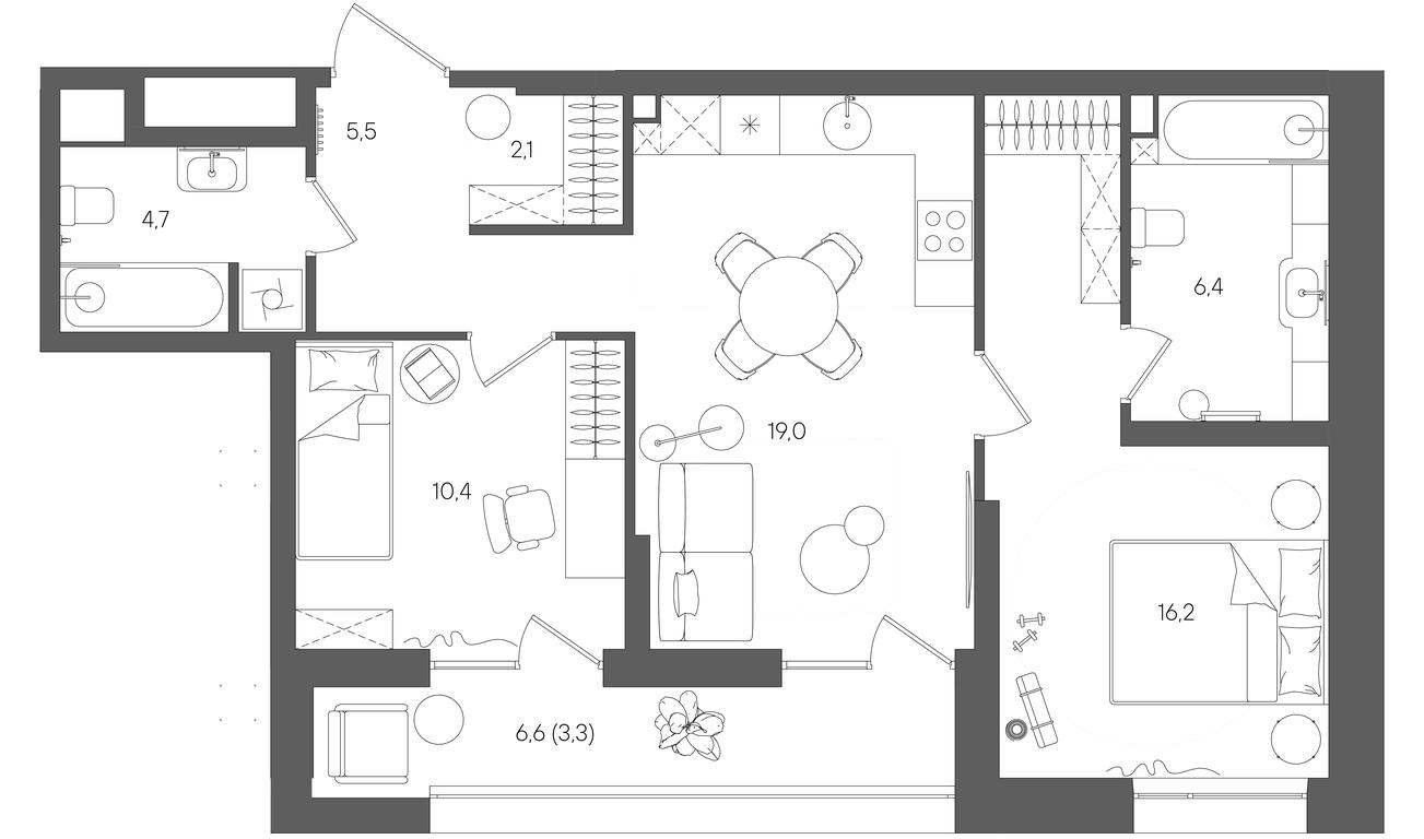 Продажа 2-комн. квартиры, 67,6 м² в ЖК «Райс (Rise)», ЖК Стоун Райс, район Лефортово, Юго-Восточный административный округ, Москва, Россия #1 Продажа 2-комн. квартиры, 67,6 м² в ЖК «Райс (Rise)», ЖК Стоун Райс, район Лефортово, Юго-Восточный административный округ, Москва, Россия #1