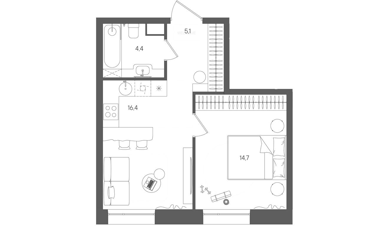Продажа 1-комн. квартиры, 40,6 м² в ЖК «Райс (Rise)», ЖК Стоун Райс, район Лефортово, Юго-Восточный административный округ, Москва, Россия #1 Продажа 1-комн. квартиры, 40,6 м² в ЖК «Райс (Rise)», ЖК Стоун Райс, район Лефортово, Юго-Восточный административный округ, Москва, Россия #1