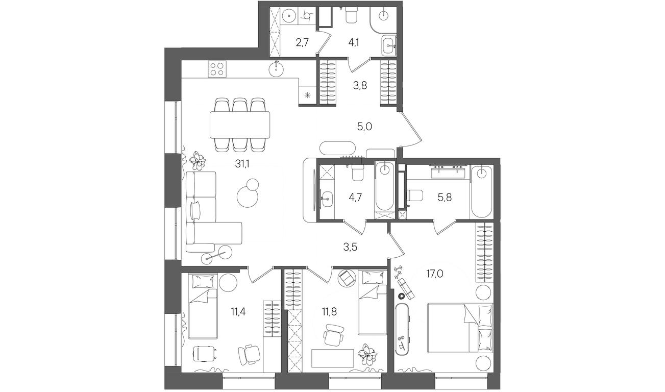 Продажа 3-комн. квартиры, 100,9 м² в ЖК «Райс (Rise)», ЖК Стоун Райс, район Лефортово, Юго-Восточный административный округ, Москва, Россия #1 Продажа 3-комн. квартиры, 100,9 м² в ЖК «Райс (Rise)», ЖК Стоун Райс, район Лефортово, Юго-Восточный административный округ, Москва, Россия #1