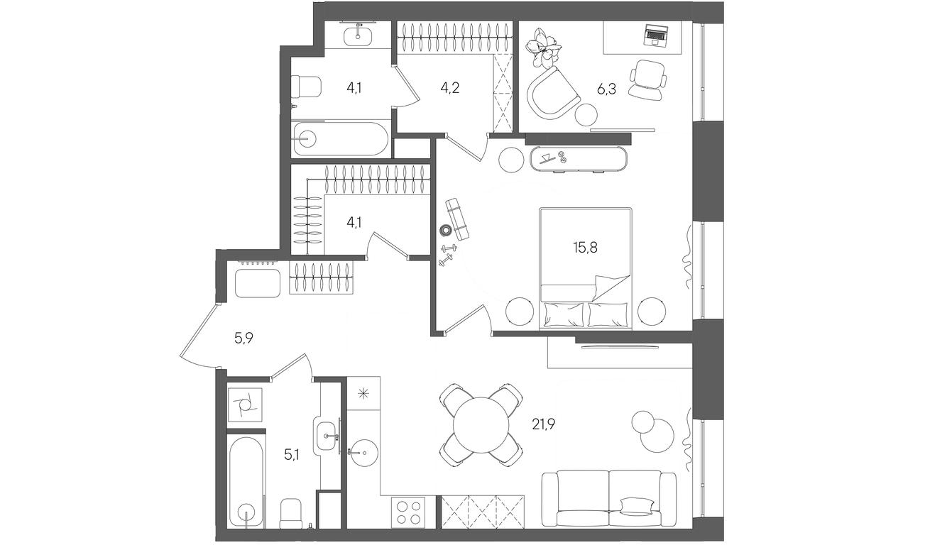 Продажа 1-комн. квартиры, 67,4 м² в ЖК «Райс (Rise)», ЖК Стоун Райс, район Лефортово, Юго-Восточный административный округ, Москва, Россия #1 Продажа 1-комн. квартиры, 67,4 м² в ЖК «Райс (Rise)», ЖК Стоун Райс, район Лефортово, Юго-Восточный административный округ, Москва, Россия #1