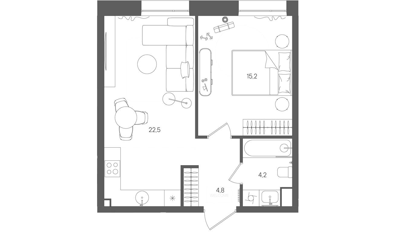 Продажа 1-комн. квартиры, 46,7 м² в ЖК «Райс (Rise)», ЖК Стоун Райс, район Лефортово, Юго-Восточный административный округ, Москва, Россия #1 Продажа 1-комн. квартиры, 46,7 м² в ЖК «Райс (Rise)», ЖК Стоун Райс, район Лефортово, Юго-Восточный административный округ, Москва, Россия #1