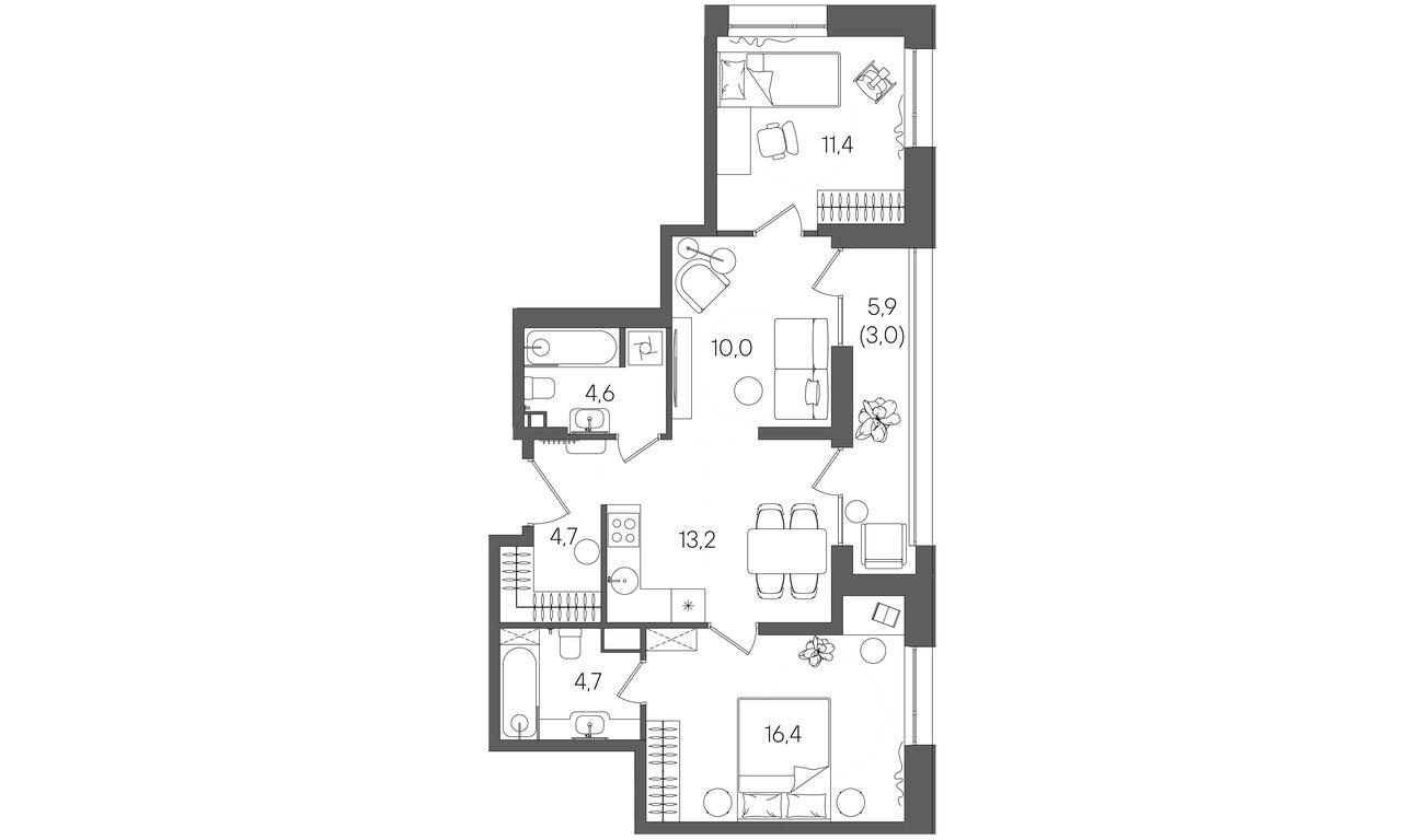 Продажа 2-комн. квартиры, 68 м² в ЖК «Райс (Rise)», ЖК Стоун Райс, район Лефортово, Юго-Восточный административный округ, Москва, Россия #1 Продажа 2-комн. квартиры, 68 м² в ЖК «Райс (Rise)», ЖК Стоун Райс, район Лефортово, Юго-Восточный административный округ, Москва, Россия #1